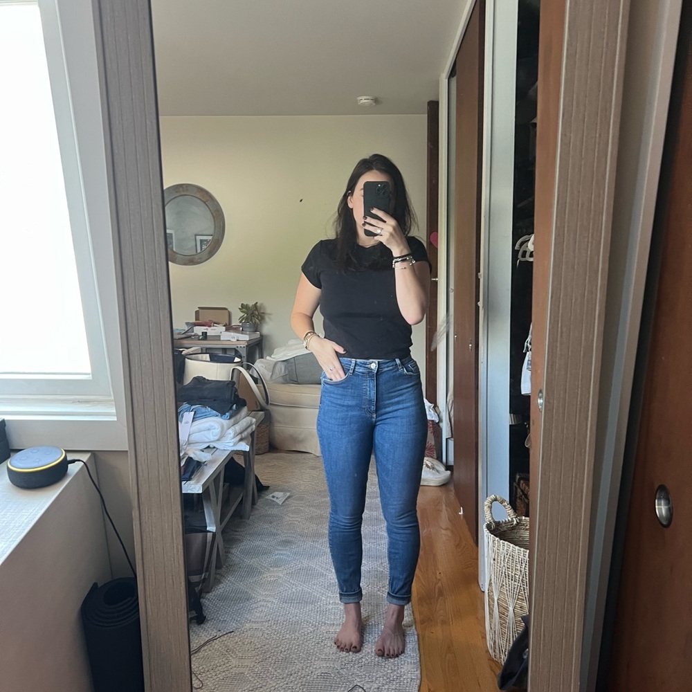 Zara Blue Skinny Jeans for Women